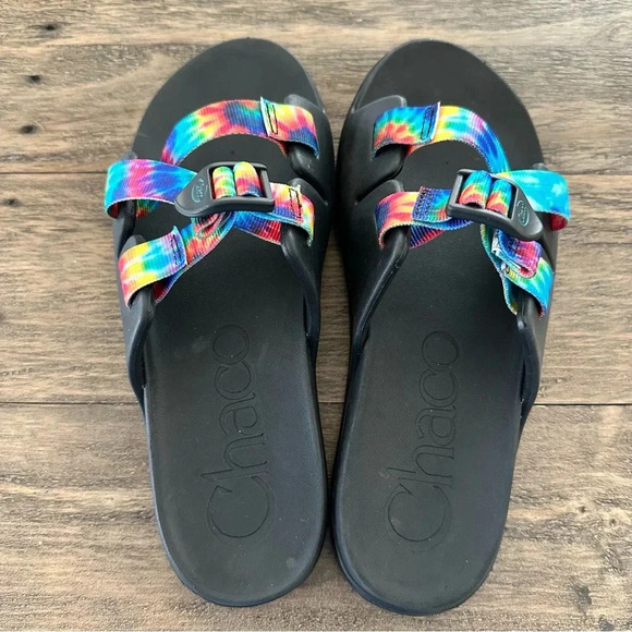 Chaco size 6 Rainbow Z Strap Chillos Slide Sandals Adjustable Slides Pool - Picture 3 of 6